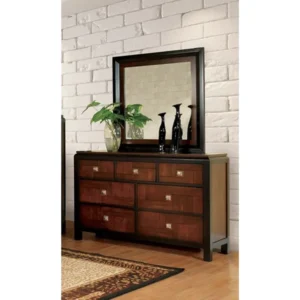 Classic Dark Brown Polish Bed with Intricate Wood Paneling – Traditiol Design - Image 2