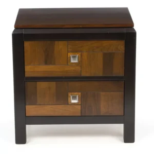 Classic Dark Brown Polish Bed with Intricate Wood Paneling – Traditiol Design - Image 3