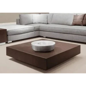 Titan Minimalist Dark Brown Oversized Square Table - Image 1