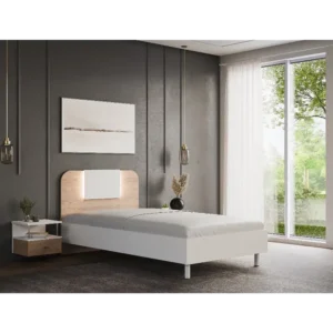 Mid-Century Modern Channel Tufted Grey Velvet Seat with Gold Legs – Chic Accent - Image 1