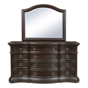 Elite Luxury Upholstered Polish Bed in Dark Brown & Grey Jute - Image 3