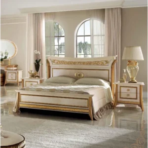 Majestic Venetian Gold and Marble Bed - Image 1