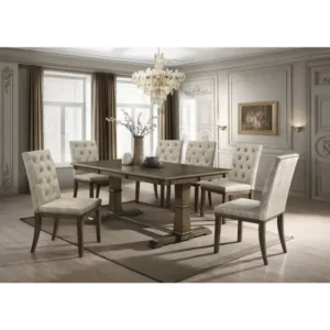 Majestic Trestle Base Luxury Set with Tufted Velvet - Image 1