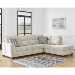 Large L-Shaped Sectiol Sofa in Off-White Textured Jute – Family Friendly - Image 2