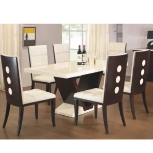 Heritage Classic High Gloss Walnut Dining Set - Image 1