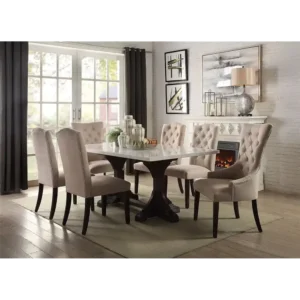 Regency Marble Top Pedestal Dining Set - Image 1