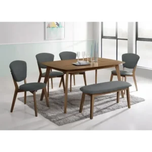 Silhouette Mid-Century Grey Dining Set - Image 1