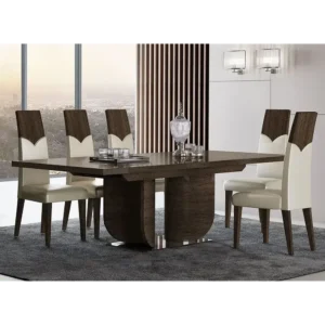 Executive High-Gloss Espresso Dining Set - Image 1