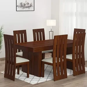Linear High-Back Modern Espresso Dining Ensemble - Image 1