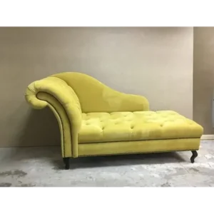 Chartreuse Royale Deep Tufted Victorian Chaise - Image 1