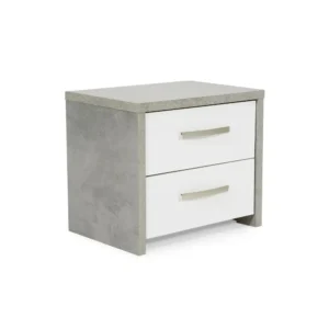 Modern Lamited Double Bed with Grey & White Two-Tone Finish – Integrated Storage - Image 3