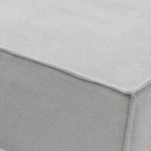 Trendy L-Shaped Grey Fabric Sectiol Sofa with Black Legs - Image 3