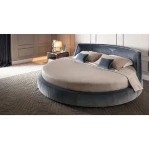 Bentley Inspired vy Velvet Curved Wing Bed - Image 1