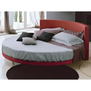 Crimson Fabric Circular Floating Bed - Image 1