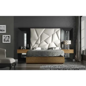 Matrix Brown & White Leatherette Wall Bed - Image 1