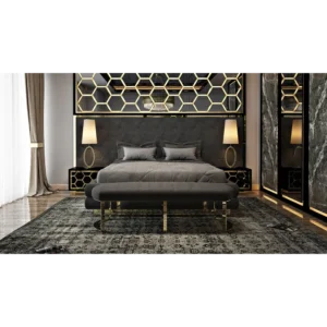Sultan Black & Gold Turkish Deco Wall Bed - Image 1