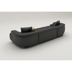 Obsidian Low-Profile Executive Grey Sofa - Image 1