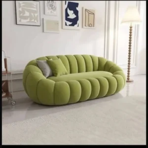 Moss Pod Ribbed Velvet Sofa - Image 1