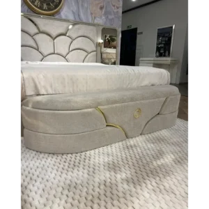 Serene Turkish Scalloped Velvet Deco Bed - Image 2