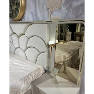 Serene Turkish Scalloped Velvet Deco Bed - Image 3