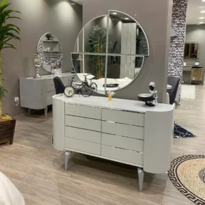 Midnight Glow Turkish Deco Fabric Bed with LED - Image 3