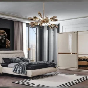 Nordic Cloud Modern Boucle Wingback Bed - Image 3