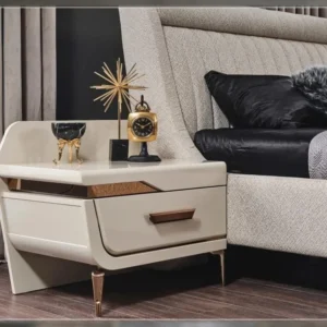 Nordic Cloud Modern Boucle Wingback Bed - Image 5