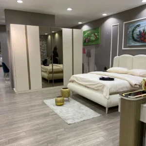 Golden Scallop Luxury Jute Fabric Bed - Image 4