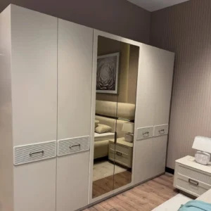 Serene Beige Velvet Deco Bed with Integrated LED Lighting - Image 3