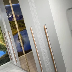 Ivory Bliss Deep-Channel Tufted Modern Fabric Bed - Image 4