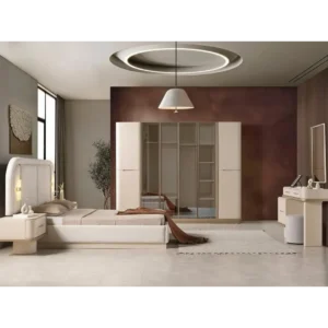 Orbit Ivory Arched Headboard Bed with Built-in Sconces - Image 5