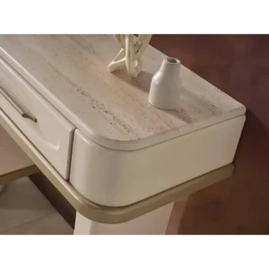 Orbit Ivory Arched Headboard Bed with Built-in Sconces - Image 6