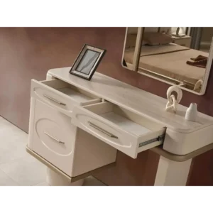 Orbit Ivory Arched Headboard Bed with Built-in Sconces - Image 7