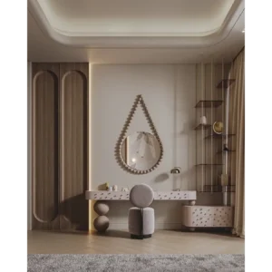 Crescent Moon White Boucle Designer Bed - Image 3