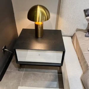 Noir Edge Grey Velvet Box Bed - Image 2