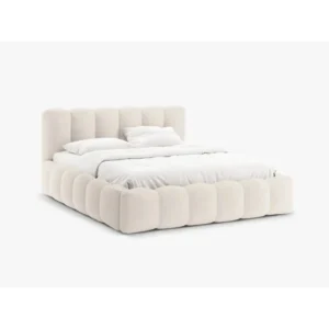 Bubble Cloud Modern Velvet Bed with Channel Tufted Surround - Image 1