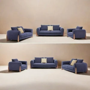 Azure Horizon Trio Jute Sofa Set - Image 1