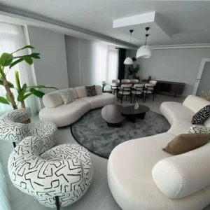 Cloud Wave Double-Curved Modular Sofa - Image 1