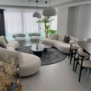 Cloud Wave Double-Curved Modular Sofa - Image 2