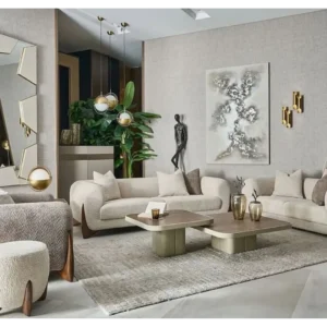 Sahara Sands Beige Jute Sofa Suite - Image 1