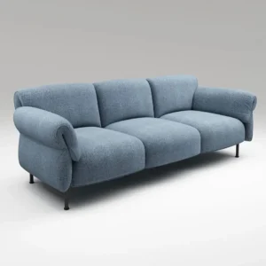 Skyward Comfort Blue Velvet Sofa - Image 1