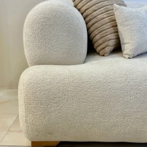 Cloud-Style Modular White Boucle Sofa - Image 2