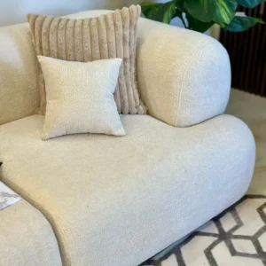 Cloud-Style Modular White Boucle Sofa - Image 4
