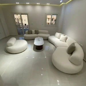 Pure White Pebble Sectiol Sofa - Image 1