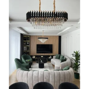 Grand Grey & Emerald Sectiol Lounge - Image 1