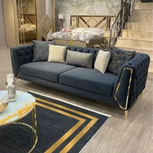 Royal Cloud White Velvet Sofa with Vertical Channel Tufting - Image 5