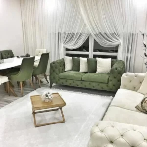 Sage Majesty Button-Tufted Luxury Chesterfield Sofa - Image 1