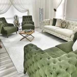 Sage Majesty Button-Tufted Luxury Chesterfield Sofa - Image 2