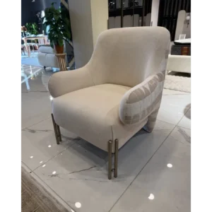 Sable Streamline Modern Beige Sofa with Inset Detail - Image 2