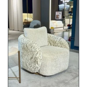 Serene Ivory Crescent Luxury Velvet Sofa Set - Image 4